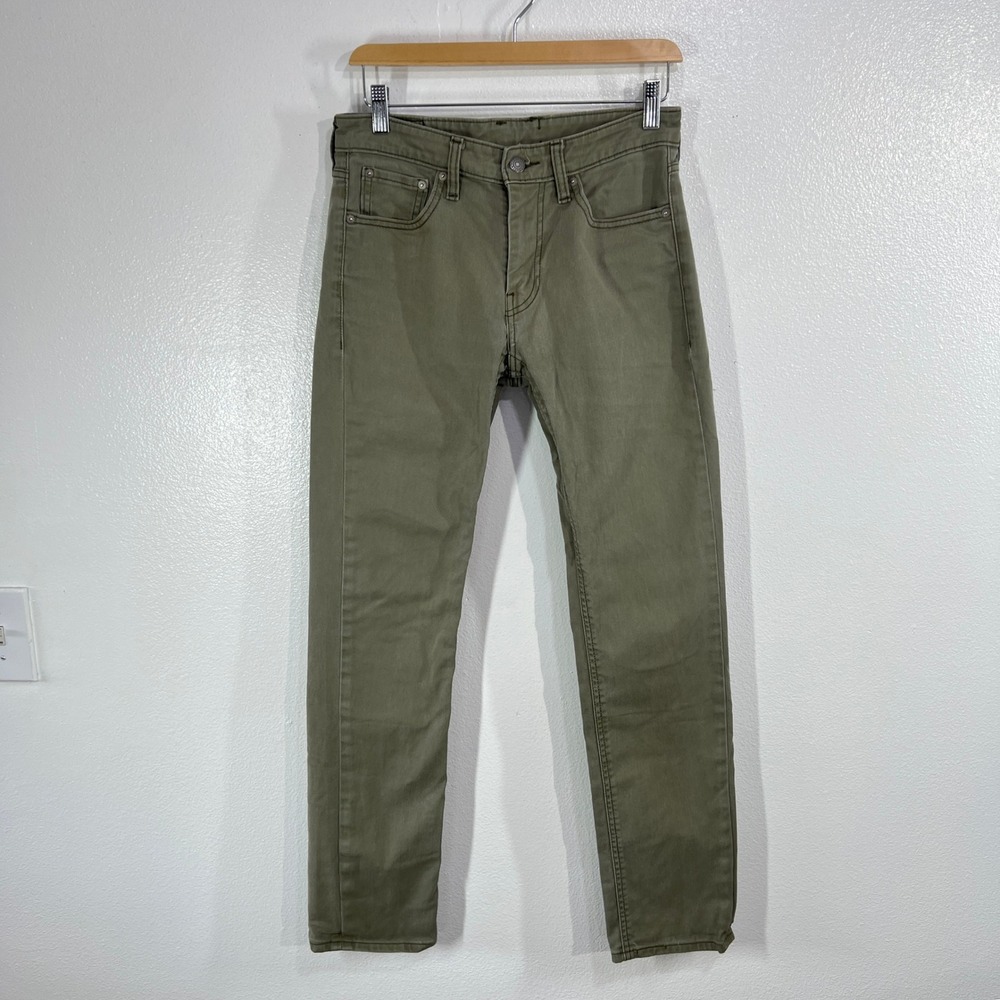 Levi's 511 Commuter Series Slim Fit Jeans Mens 30x32 Olive Green Khaki Stretch - Picture 2 of 12